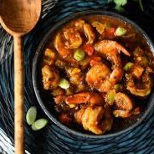 Crevettes tomates sauce creoles