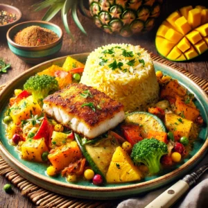 Legume poisson riz